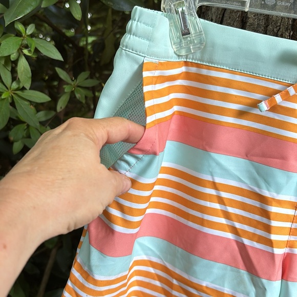 NWT Columbia Omni-Shade Youth Striped Board Shorts XL (18-20) Omni-Wick 50 UPF - Picture 3 of 16